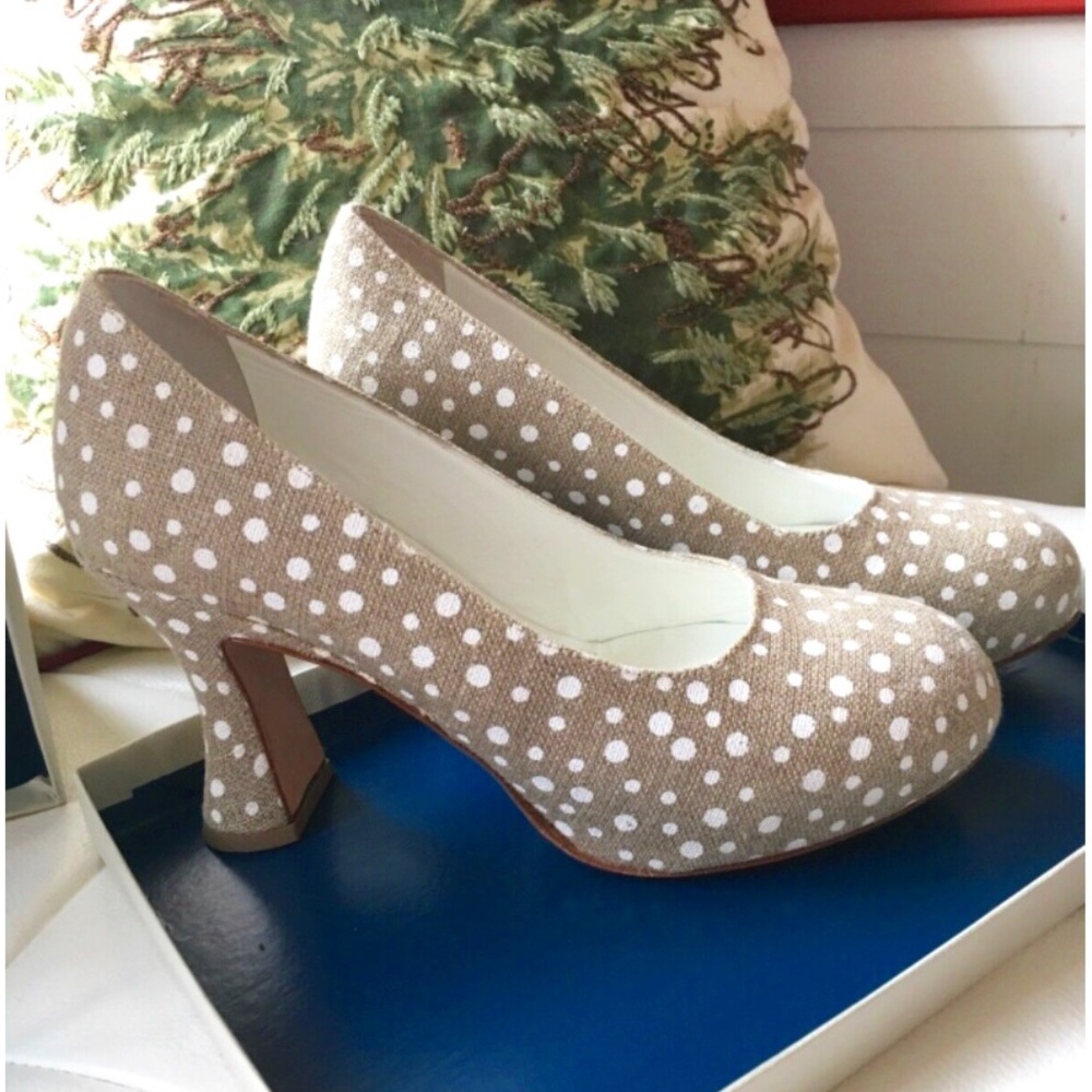 Marchez Vous Yeardley Linen Polka dot Heels - 9.5